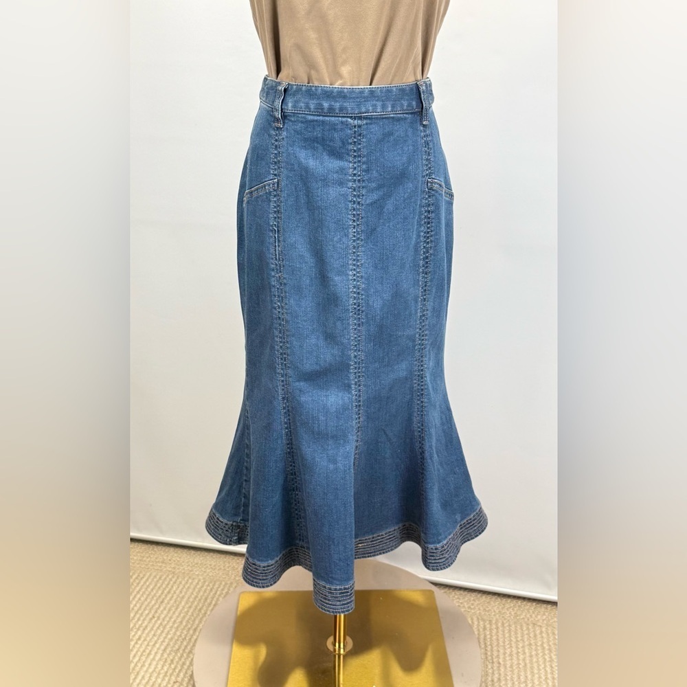 REFORMATION medium blue wash denim mermaid skirt size S - Picture 2 of 14